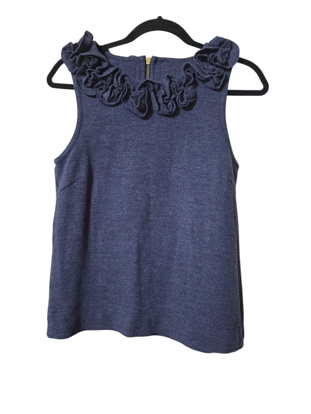 Marc by Marc Jacobs Sleeveless Ruffle-Neck Knit Tank - Blue